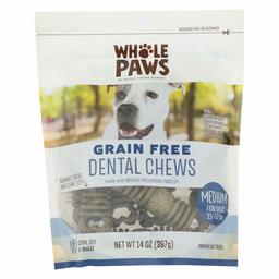 WHOLE PAWS Grain Free Dental Treat Medium, 14 OZ