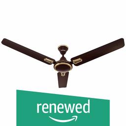 (Renewed) Amazon Brand - Solimo Swoosh 1200mm Ceiling Fan (Brown)
