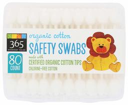 365 Everyday Value, Organic Safety Swabs, 80 ct