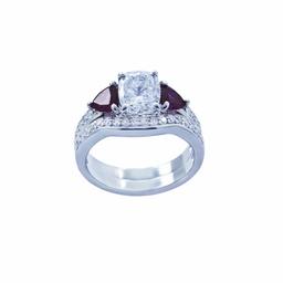 [Find] Amazon Collection Platinum Plated suta-ringusiruba-kuriakyu-bikkuzirukonia simyure-teddorubi- 100 fasettoburaidaruringusettosaizu 7