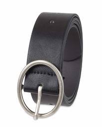 Amazon Essentials Women's Fully Adjustable Casual Belt with Rounded Buckle, Black, Medium