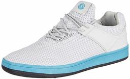 Amazon Brand - Symbol Men's Grey/Turq Mesh Sneakers-10 UK/India (44 EU) (AZ-YS-163A)