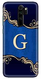 Amazon Brand - Solimo Designer Blue Pattern Alphabet-G 3D Printed Hard Back Case Mobile Cover for Xiaomi Redmi Note 8 Pro