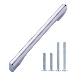 AmazonBasics Wide Die Cast Cabinet Handle, 6.57-inch Length (6.3-inch Hole Center), Polished Chrome, 10-Pack