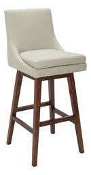 Amazon Brand – Stone & Beam Alaina Contemporary High-Back Swivel Seat Bar Stool, 43"H, Chalk