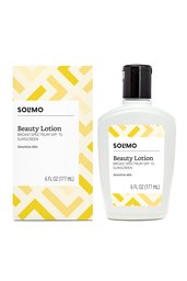 Amazon Brand - Solimo Beauty Face Lotion for Sensitive Skin, Broad Spectrum SPF 15 Sunscreen, 6 fl oz