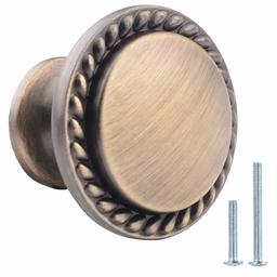 AmazonBasics Round Braided Cabinet Knob, AB900-AB-25