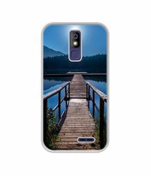 Amazon Brand - Solimo Designer Wooden Beach UV Printed Soft Back Case Mobile Cover for Panasonic P100