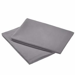 AmazonBasics Premium Microfiber Pillowcases, 2-Pack - 80 x 80 cm, Dark Grey