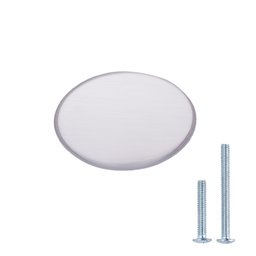 AmazonBasics Flat Round Cabinet Knob, 1.44" Diameter, Satin Nickel, 25-Pack