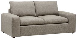 Amazon Brand – Stone & Beam Hoffman Down-Filled Performance Fabric Loveseat Sofa, 79"W, Grey Tweed