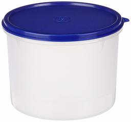 Amazon Brand - Solimo Round Plastic Container, 2.2 litres, Blue