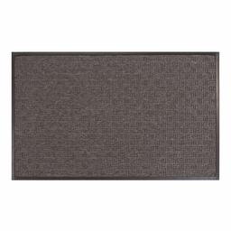 AmazonBasics Molded Carpet & Rubber Commercial Scraper Entrance Mat Parquet Pattern 2x3 Charcoal