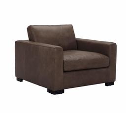 Amazon Brand – Stone & Beam Westview Extra-Deep Down-Filled Leather Accent Chair, 43.3"W, Brown