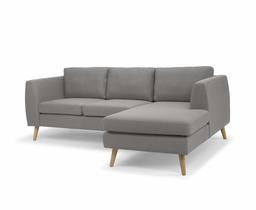 Amazon Brand - Movian Djuran 3-Seater Upholstered L-Shaped Corner Sofa with Right Side Chaise, 230 x 158 x 86 cm, Stain-Resistant Polyester, Steel Grey