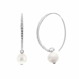 [Find] Amazon Collection Rhodium Plated suta-ringusiruba-kuriakyu-bikkuzirukonia and White Culture Freshwater pa-ruakusentohu-puiyaringu Binaural Headset for Hoop Earrings jee01472 _ 110cl00jd00