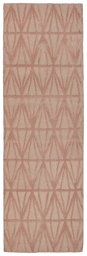Amazon Brand – Rivet Sunset Textured Geo Pattern Wool Runner Rug, 2'6" x 8', Pink