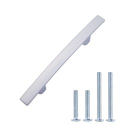 AmazonBasics Modern Curved Cabinet Handle, 5.25" Length (3" Hole Centre), Polished Chrome, 10-Pack