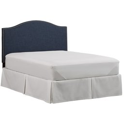 Amazon Brand – Stone & Beam Delano Nailhead Trim King Headboard, 63.25"H, Navy Blue