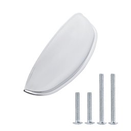 AmazonBasics Modern Bin Cup Drawer Pull, 4.13" Length (3" Hole Center), Polished Chrome, 10-Pack