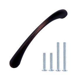 AmazonBasics Tapered Bow Cabinet Handle, 3" Length (2.52" Hole Center), Oil Rubbed Bronze, 10-Pack