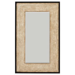 Amazon Brand – Stone & Beam Rustic Woven Frame Mirror, 48" H, Natural