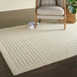 Amazon Brand – Stone & Beam Casual Geometric Wool Area Rug, 5' 9" x 3' 9", Ivory