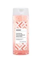 Amazon Brand - Solimo Clarifying Pink Grapefruit Body Wash, Salicylic Acid Acne Treatment, Dermatologist Tested, 8.5 Fluid Ounce